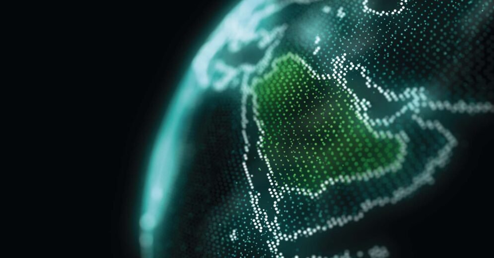 Saudi Arabia Map Hologram Effect, KSA Digital global map, Riyadh