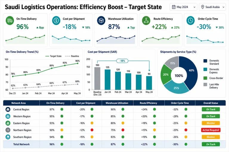 Dashboard — Efficiency Boost in Saudi Logistics