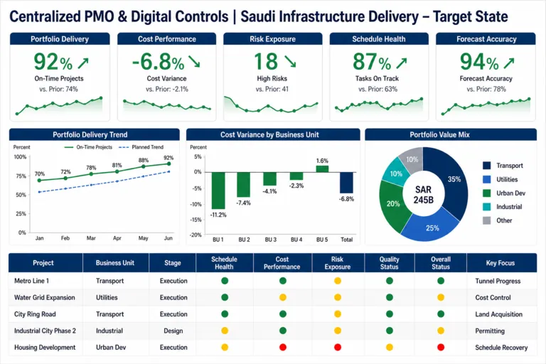 Dashboard — Enhancing Infrastructure Project Management in Saudi Arabia