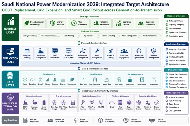 Architecture — Developing Saudi Arabia’s Energy Infrastructure: Modern Power Plants, Grid Expansion, and Reliable Energy Supply