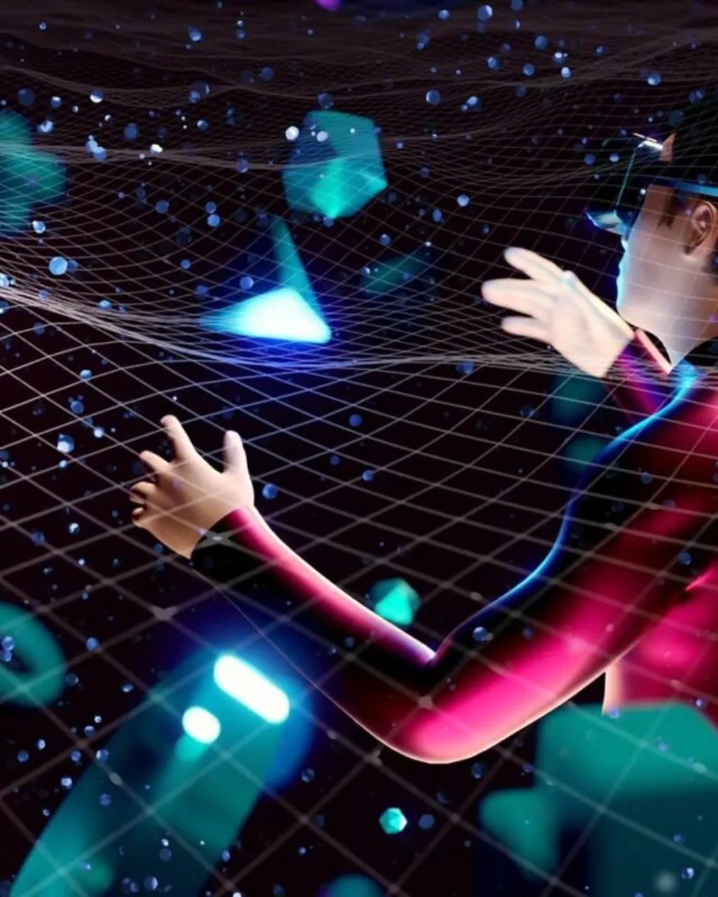 VR Glasses Events Party Games EventsMetaverse 3D Illustrations